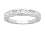 White Gold Round & Baguette Band