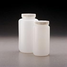 Nalgene 2 Liter Large Wide-Mouth Round Nalgene HDPE bottles, PP Closure, cs/6