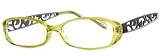 Women's Reading Glasses with Cut Out Metal Temples by ICU includes Case