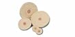 MUSLIN BUFF REGULAR WITH SHELLAC CENTERS 5" DIAMETER X 45 PLY 3 ROWS OF STITCHING