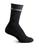 Zip It Sox Men's Black Crew Sock