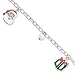 Sterling Silver Enameled Bracelet - 7.5 Inch - title=