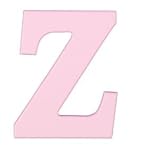 8-Inch Wall Hanging Wood Letter Z Pink