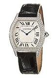 Cartier WA503851 Tortue Silver Tone Dial Leather Women's Watch