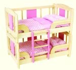 Childrens Toyshop  Toys : Pintoy Wooden Doll's Bunk Bed