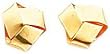 14K Yellow Gold Love Knot Band Earrings Jewelry New
