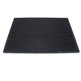 Large Rubber Bar Service Spill Mat - Black: Black