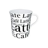 Produkt-Bild: K&ouml;nitz Becher Caf&eacute; Latte Schrift auf Wei&szlig;