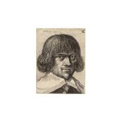 Ein Blatt von 21 Photo Glossy Sticker, jeder Sticker 6,35 cm x 3,8 cm Wenceslaus Hollar - Man with pointed beard (State 2)