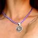 NOVICA Amethyst necklace, 'Lucky Coin'