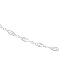 Filigree Scroll Chain Sterling Silver 7 Inch