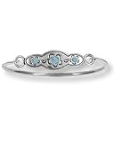 Children's Aquamarine Crystal Bangle