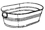 DOVER PARKERSBURG 3-OV 16.25GAL OVAL HOTDIP WASHTUB16.25 Gal