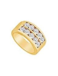 Diamond Row Ring 14K Yellow Gold - 2.00 CT Diamonds