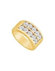 Diamond Row Ring : 14K Yellow Gold - 2.00 CT Diamonds