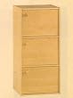 NEW 3 LEVEL WOODEN CABINET W, DOORS IN NATURAL FINISH