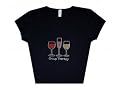 Womens Rhinestone Group Therapy T Shirt