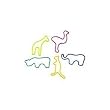 Pk/12 Zoo Rubber Bands Bracelets
