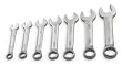 Westward 1EYD5 Combo Wrench Set, 12 Pt, Stubby, SAE, 7 PC