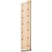 Turn empty walls into active training areas. Pegboards provide challenges while increasing arm and shoulder strength. Manufactured of 2” thick hardwood, finished with three coats of clear varnish. Each board comes complete with two hand-grip pegs. Wall mounting hardware not included. 60”L x 14”W for Junior and High School. 