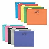 Pendaflex 415215NAV Hanging Folder, Reinforced w/Infopocket, Navy, 1/5 Tab, Letter, 25/box