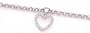 14kt White Gold Diamond Heart Charm Anklet- DS1098