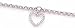 14kt White Gold Diamond Heart Charm Anklet- DS1098