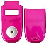 Hot Pink - Motorola V220 Faceplate Cell Phone Cover - V220 Cell Phone Front Cover/ Battery Door Cover Hard Face plate