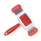 Bamboo Pet Slicker Bristle Brush and Comb for Cats