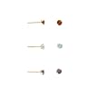 14K Earrings Garnet/Amythest/Blue Topaz Set