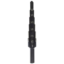 Irwin 10232 UniBit 3/16-Inch to 1/2-Inch 1/4-Inch Shank Step Drill Bit