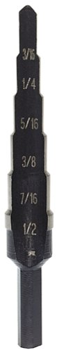 Irwin 10232 UniBit 3/16-Inch to 1/2-Inch 1/4-Inch Shank Step Drill Bit