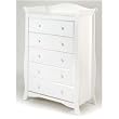 Stork Craft Aspen Five Drawer Chest in White