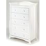Stork Craft Aspen Five Drawer Chest in White