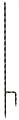 Achla Model BBS02 Black Wrought Iron Twisted Metal Stake For Bird Baths With Threaded Connectors