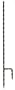 Achla Model BBS02 Black Wrought Iron Twisted Metal Stake For Bird Baths With Threaded Connectors