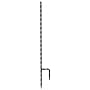 Achla Model BBS02 Black Wrought Iron Twisted Metal Stake For Bird Baths With Threaded Connectors