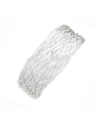 Sterling Silver Wavy Wire Cuff Bangle Bracelet