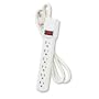Kensington� Six-Outlet Power Strip, 120V, 4ft Cord, 1-1/2 x 3-3/4 x 13, Platinum