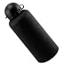 Eco-Friendly Aluminum 600ml Water Bottle - Covered Sipper Top - Cool Matte Black - BPA-Free
