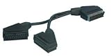 21 PIN SCART PLUG TO 2 SCART SOCKETS TV/DVD ADAPTOR/SPLITTER