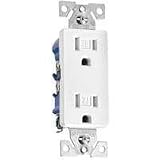 Cooper Wiring Tamper Resist Deco Recpt White TR1107W