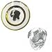 Bull Mastiff Double Gold Plate, Porcelain by Rosalinde (7.5' diameter)