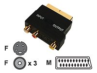 Belkin Composite/S-Video Cnnctr * Scart/3Xrca/Mindin4M;Gold