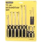 Stanley 64-010 10-Piece Standard Fluted Screwdriver Set