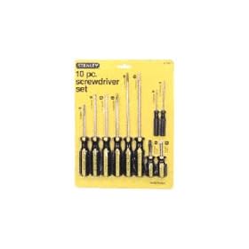 Stanley 64-010 10-Piece Standard Fluted Screwdriver Set