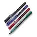 uni-ball Vision Exact Stick Fine Point Roller Ball Pens, Colored, 4 (60650PP)
