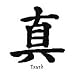Chinese Symbol Truth Temporary Tattoo 2x2
