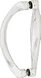 CRL 6 Brushed Nickel Back-to-Back Sculptured Solid Pull Handle