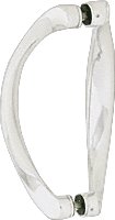 CRL 6 Brushed Nickel Back-to-Back Sculptured Solid Pull Handle